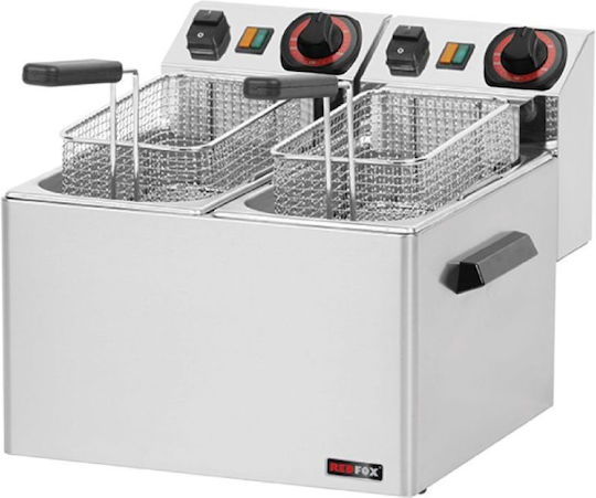 Alfa Frost Elektrische Kommerzielle Fritteuse Doppel 3kW Kapazität pro Korb 2x5lt