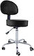 iCosmetics Medical Stool with Backrest Black 00515