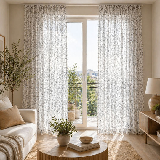 My Home Luxury Curtain with Pencil Pleat White 280x270cm