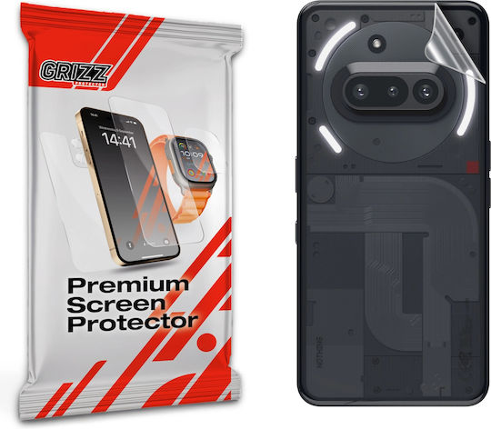 Grizzglass Satinskin Back Protective Film Compatible Nothing Phone 3a Transparent
