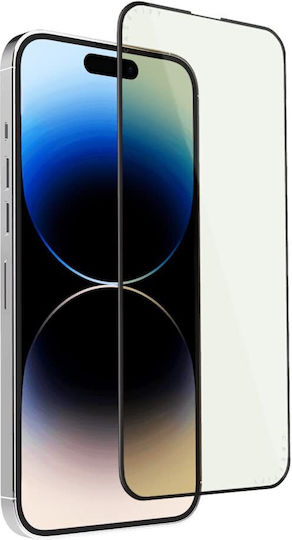 Full Cover Full Glue Τζαμάκι Προστασίας Οθόνης Apple I Phone 14 Pro Max Μαύρο