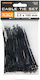 Plastic Cable Ties 100×2.5 Mm Nylon Self-locking Black 100 Pcs