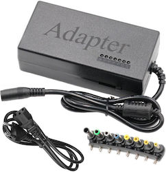 Mercaton Universal Laptop Charger 8 Connector Tips 12-24v 96w Black