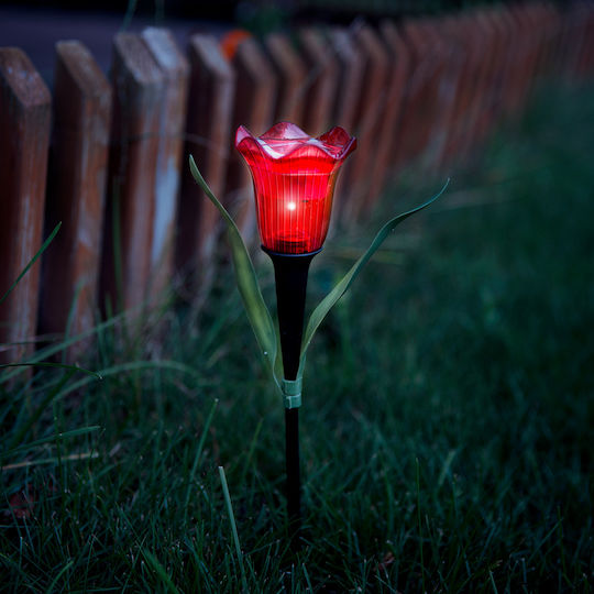 Lampă Solară Roșie cu Fotocelulă 3.1x5.8x9.5cm