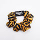 Illusion Rt Scrunchie Зебра Кафяво Черно Ластиче За Коса