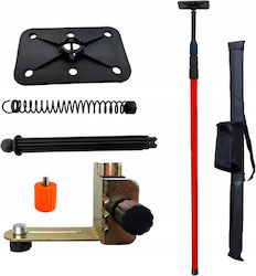 Telescopic Rod Laser Level Zola Maximum Height 3 M 360° Rotating Support Spring Locking System 1/4" 5/8" Thread Carrying Case Red Black