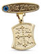 Gatsa Children's Safety Pin Charm From 9K Gold With Constantine Coin