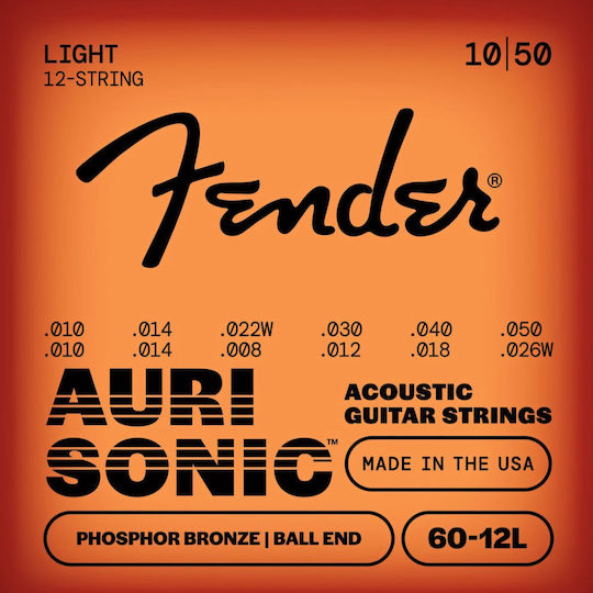 Fender Phosphor-Bronze Saiten Set 10 - 50 Zoll Für Akustische Gitarre