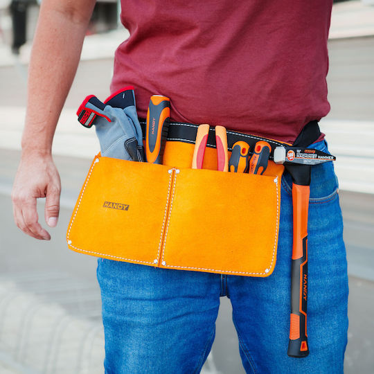 Centură Suport Pentru Unelte Din Piele 2 Buzunare Mari Organizator Pentru Talie Unelte 35x20 Cm