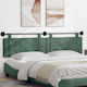 vidaXL Fabric Bed Headboard Cushion Light Blue ...