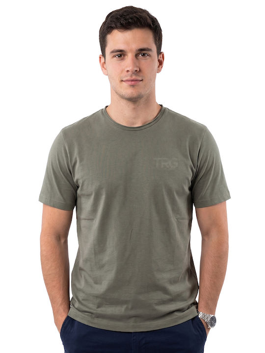 Herrenbluse Kurzarm Khaki