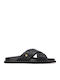 Carmela Leather Women's Flat Sandals Black
