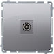 Television Socket Stainless Steel Simon Basic