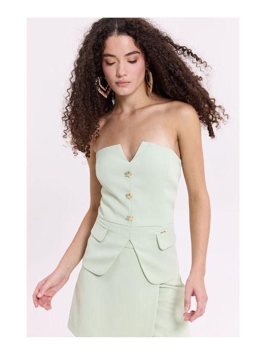 Γυναικεία Μπλούζα Strapless Μεντα