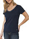 Women's T-shirt Blue 67CB2TS805 Blue Dark