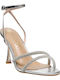 Damen Sandalen mit Strass Silber