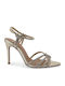 Damen Sandalen mit Strass Gold
