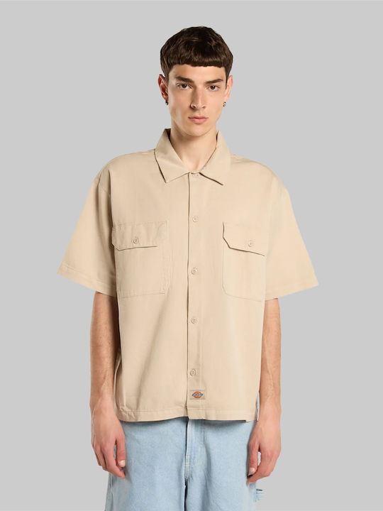 Dickies Cămașă Bej cu Mâneci Scurte