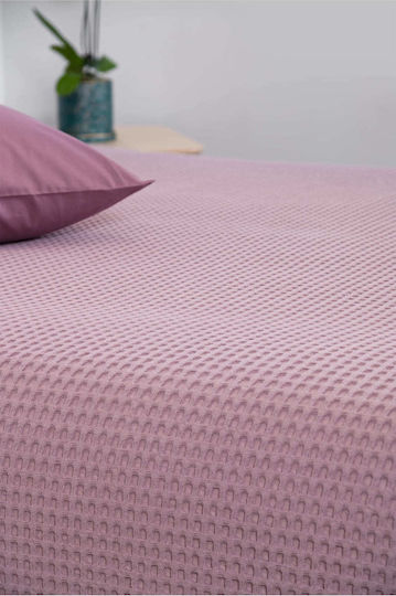 Biokarpet Blanket Pique Naf Naf Cotton Waffle Pique Purple 170 x 240