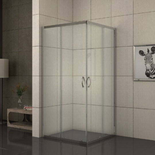Inter Ceramic Καμπίνα Ντουζιέρας με Συρόμενη Πόρτα 80x80x180cm