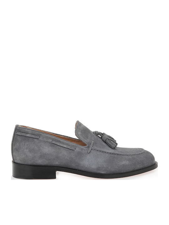 Suede Herren Mokassins in Grau Farbe