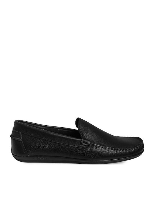 Leather Men's Moccasins In Black Colour