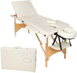 Massage Bed White 186x60cm