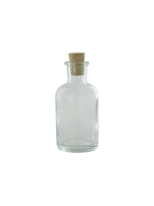 Costos Μπουκάλι Νερού Γυάλινο με Φελλό Διάφανο 100ml