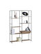 Bücherregal Tornia Eiche/Schwarz 100x27.1x150cm