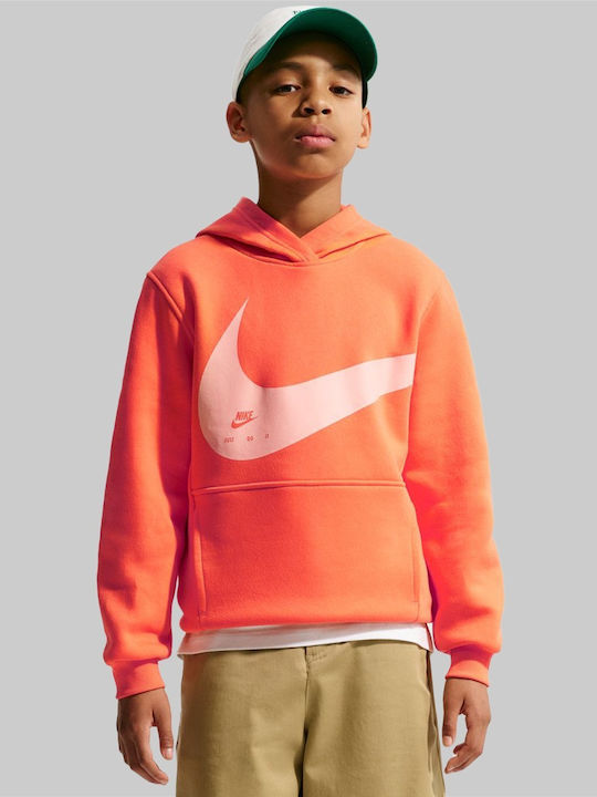 Nike Fleece Kids Hoodie Sweatshirt Yellow Sport...