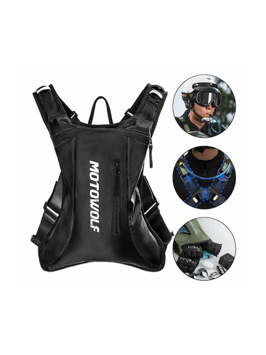 Motowolf Туристическа Раница 6л Водоустойчива Черна Daypack