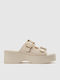 Summer Women's Platform Slippers Style Beige