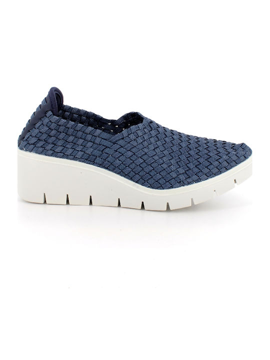 Imac Anatomic Women's Leather Blue Slip-Ons