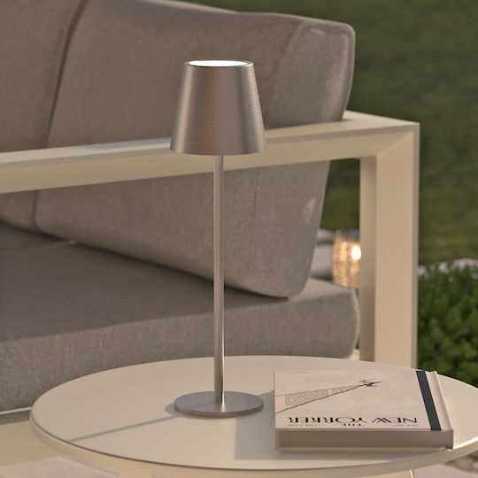 Cody Metal Table Lamp Led with Silver Shade and Base