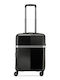 Roncato Cabin Hard Travel Suitcase Black with 4 Wheels Height 55cm