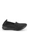 Ανατομικά Γυναικεία Slip-On Δερμάτινα Μαύρα