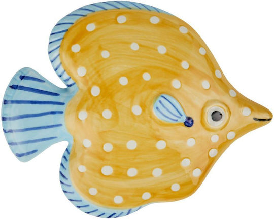 Butlers Dekoratives Fisch aus Keramik Material Coral 18x2cm