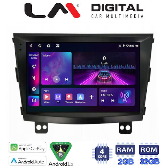 LM Digital Car Audio System for SsangYong Tivoli 2015 > 2019 Bluetooth USB Wi-Fi GPS Apple CarPlay Android Auto
