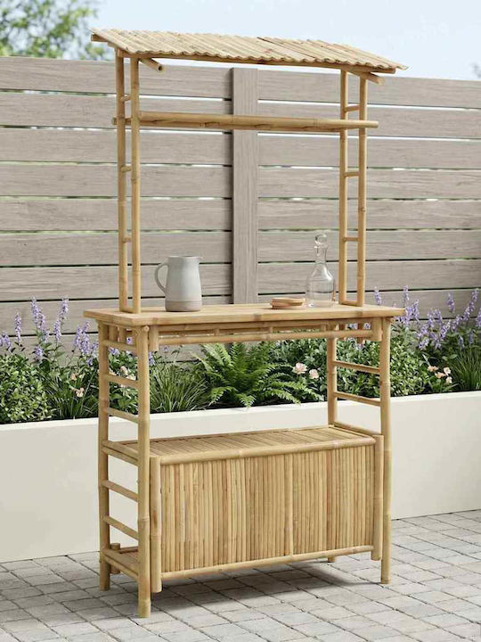 Plastic Outdoor Bar Table Natural 110x50cm