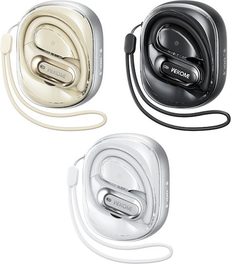 WK Beluga S18 Open Ear Bluetooth Handsfree Ακουστικά με Θήκη Φόρτισης Μαύρα