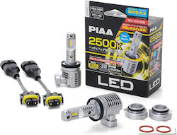 Piaa Leh251 Piaa Leh251 Headlight Led Conversion Bulb 2500k 34w Per Bulb 6000lm From 2 Bulbsfor H11/h8 Halogen Sockets