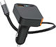 ATC ATC Handy-Autoladegerät 65W mit Anschlüssen 1xUSB 1xTyp-C inklusive Kabel Typ-C Schwarz