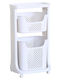 ArteLibre Lavia Kitchen Trolley Plastic 2 Tiers White 43.5x34.5x78cm