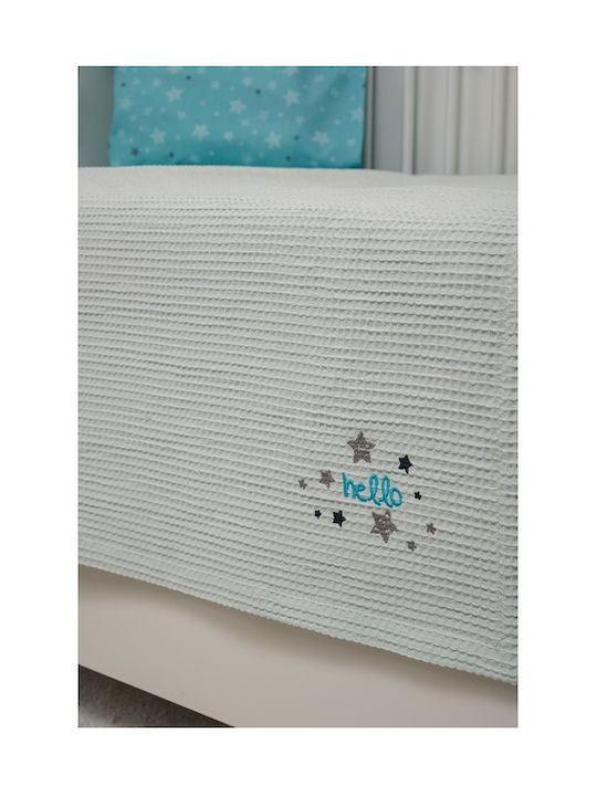 Biokarpet Naf Naf Little Hello Star 304 Blue Βρεφική Πικέ Κουβέρτα-κουβέρτα Πικέ