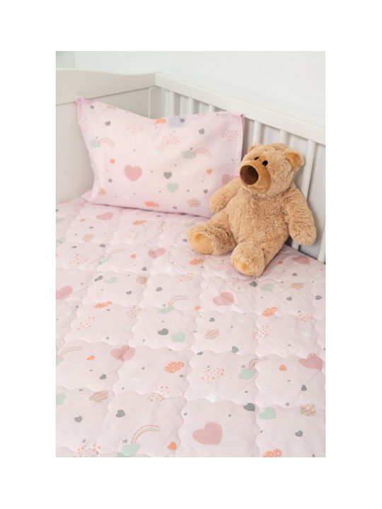 Biokarpet Naf Naf Little Hearts 302 Rosa Kinderdecken-Set