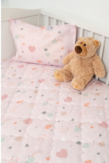 Viokarpet Naf Naf Little Hearts 302 Pink Kids Quilt Set