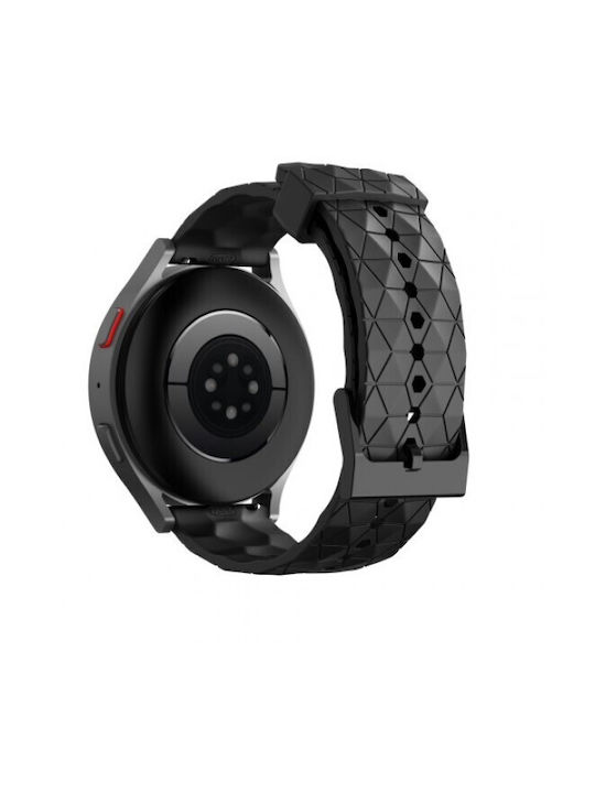 Λουράκι Silicone Rhombus Pattern Amazfit Bip 6 46mm Black