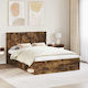 vidaXL Wooden Bed Headboard Brown 146.5x100cm