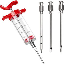 Reusable Meat Marinade Injector Set Red