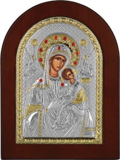 Prince Silvero Heiligenikone Panagia I Amolyntos Silber 15x21cm Ma-e1115-bx